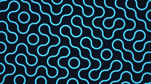 Blue wavy line pattern on dark background Stockillustratie