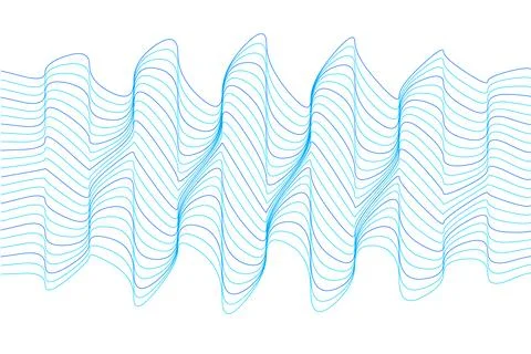 Blue Wavy Line Vector Background Stock Illustration