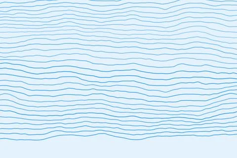Blue wavy lines pattern. Abstract flowing curves background. Minimal art. Stock Illustration