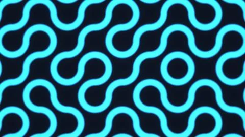 Blue wavy lines pattern on black background 스톡 일러스트