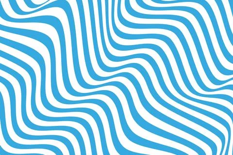 Blue wavy lines pattern on white background . Abstract waves background イラスト素材