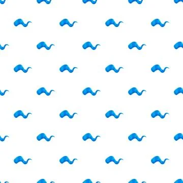 Blue wavy pattern creating abstract water background design Stock Illustration
