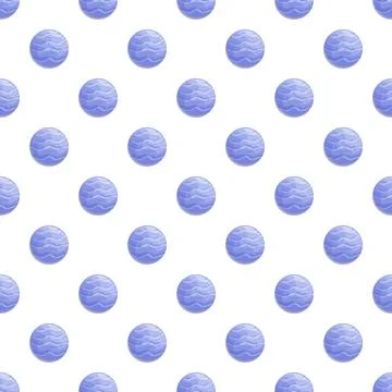 Blue wavy spheres creating seamless pattern background Stock Illustration