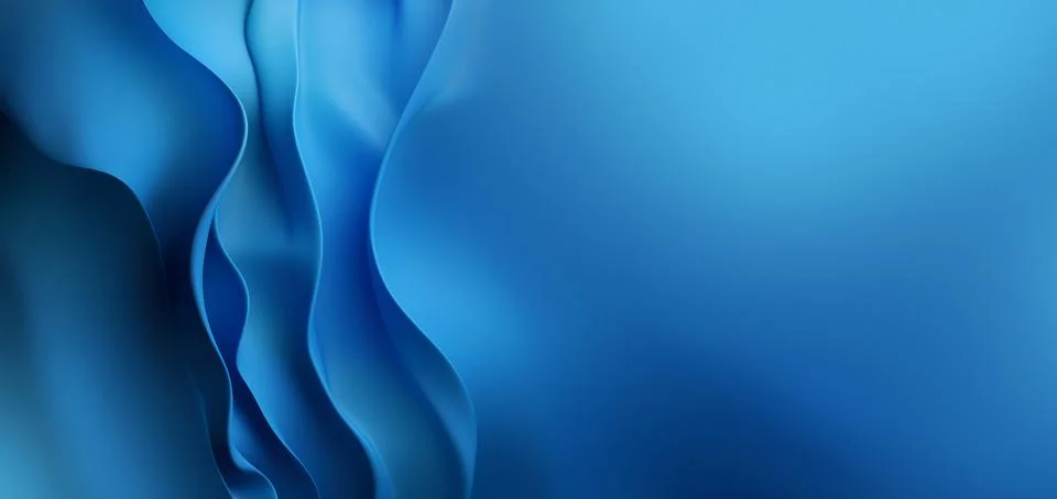 Blue Wavy Surface Stock Illustration