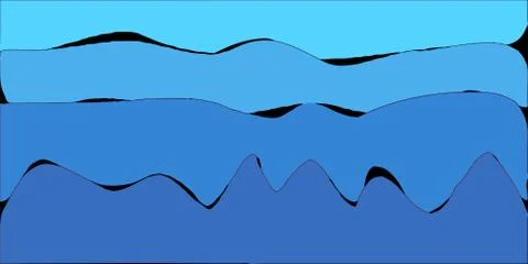 Blue Wavy Vector Background Иллюстрация