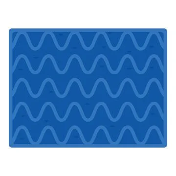 Blue wavy water surface with small fish swimming, relaxing summer background Stock Illustration