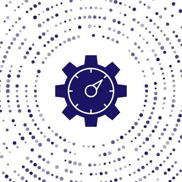 Blue Web analytics information and development website statistic icon isolated Illustrazione stock