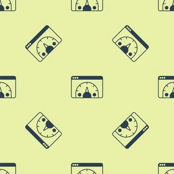 Blue Web analytics information and development website statistic icon isolated Illustrazione stock