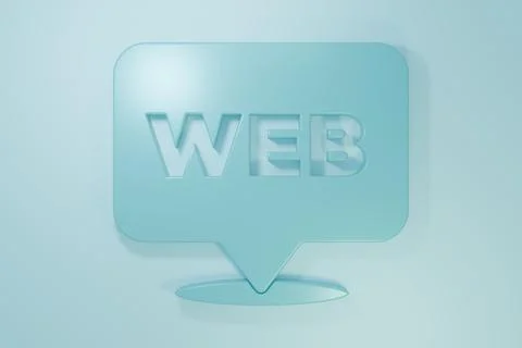 Blue Web and graphic design icon isolated on blue background. Creative and .. Stock-Illustration
