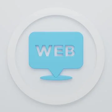 Blue Web and graphic design icon isolated on white background. Creative and.. Stock-Illustration