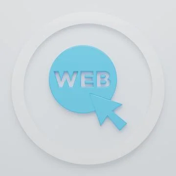Blue Web and graphic design icon isolated on white background. Creative and.. Stock Illustration