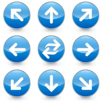 Blue web arrow vector icons vector illustration Stock Illustration