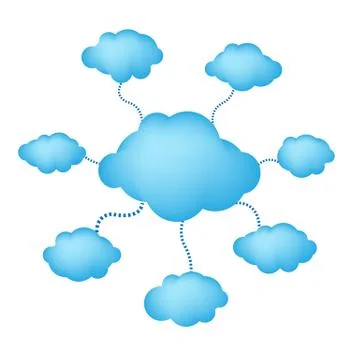 Blue web clouds Illustrazione stock