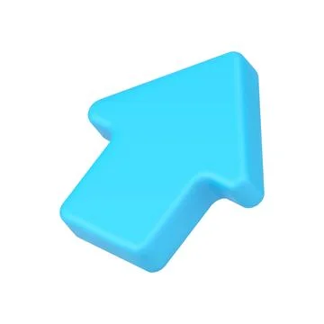 Blue web cursor arrow 3d icon. Pointer of desired online resource Stockillustratie