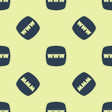 Blue Website template icon isolated seamless pattern on yellow background 스톡 일러스트