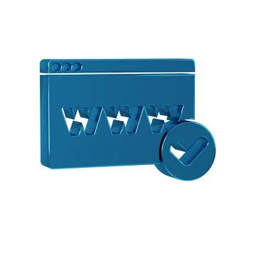 Blue Website template icon isolated on transparent background. Internet com.. Illustrazione stock