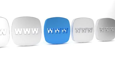 Blue Website template icon isolated on white background. Internet communica.. 库存插图