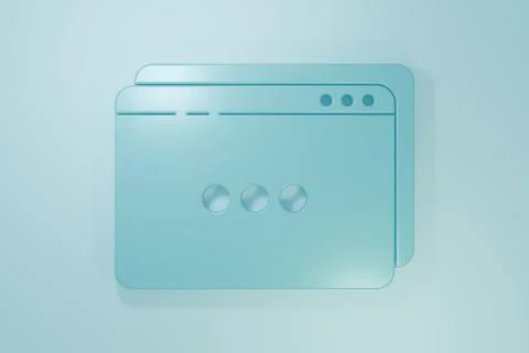 Blue Website template icon isolated on blue background. Internet communicat.. 库存插图