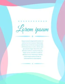 Blue wedding invitation Stock Illustration