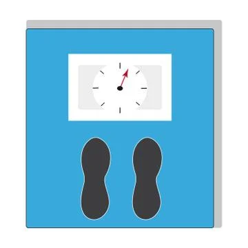 Blue weight on white background Stock Illustration