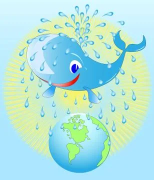 Blue whale Stock Illustration