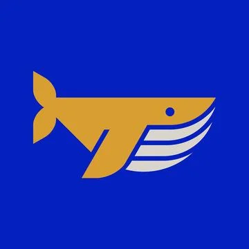 Blue Whale Logo Stock Illustration
