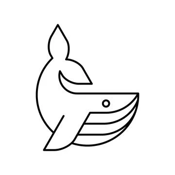 Blue Whale Logo Stock Illustration