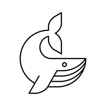 Blue Whale Logo Stock Illustration