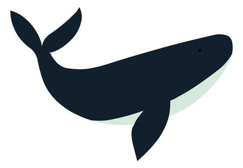Blue whale vector illustration Stock Illustration