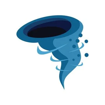 Blue whirlwind rotating creating cyclone vortex 스톡 일러스트