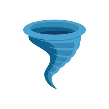 Blue whirlwind spinning, creating tornado vortex Stock Illustration