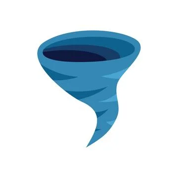 Blue whirlwind twisting, creating powerful hurricane tornado Stock Illustration