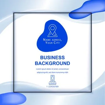 Blue white abstract background with thin black square shape for medicine Stock Illustration