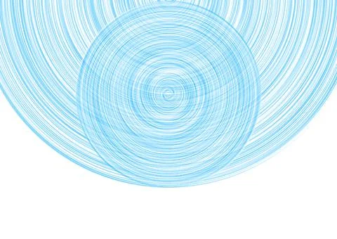 Blue white abstract geometric tech background with linear circles Stockillustratie