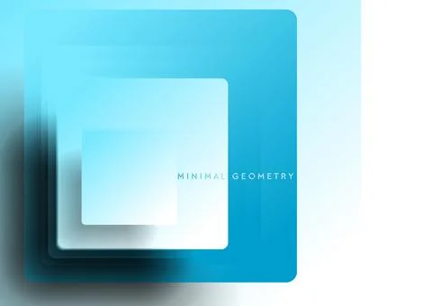 Blue white abstract minimal background with squares Illustrazione stock