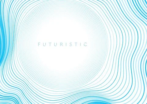 Blue white abstract minimal background with curved wavy lines 스톡 일러스트