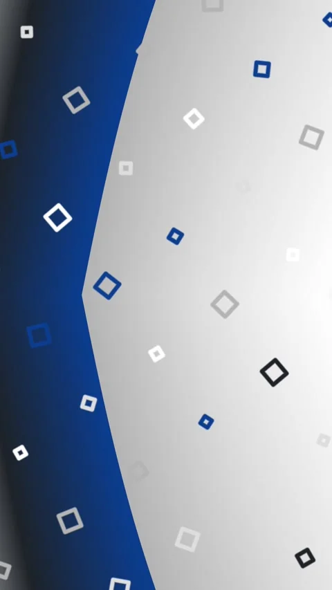 Blue White Abstract Wave Motion Background with Floating Geometric Squares Stock Footage 342913918