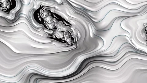 Blue, white and black wave marble embossed texture flowing. 3D abstract, zo.. Stock Footage 274361459
