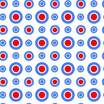 Blue, white and red circles Stock Illustration