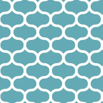 Blue white arabic simple seamless pattern, illustration for textile design Stock Illustration