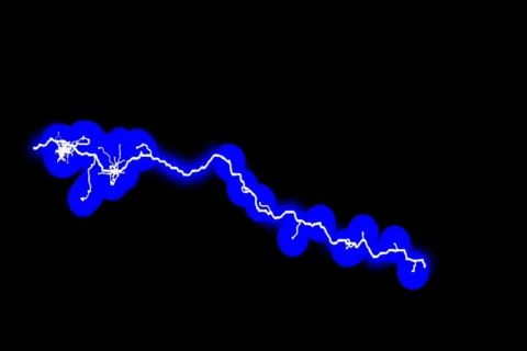Blue White Ball Lightning Stock Footage 65297