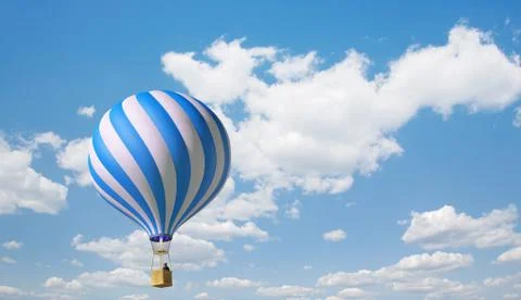 Blue-white balloon Stock Illustration