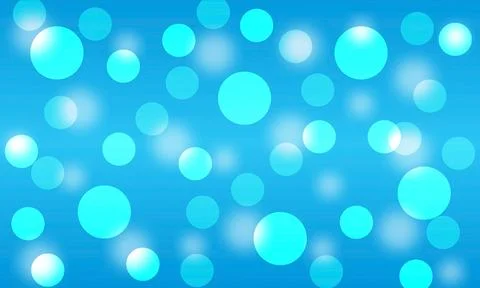 Blue White Bokeh Abstract Light Circle Glow Gradient Background Illustrazione stock
