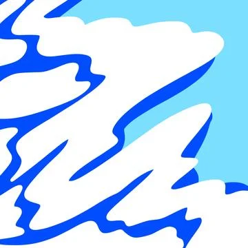 Blue White Bold Scribble Abstract Background Stock Illustration