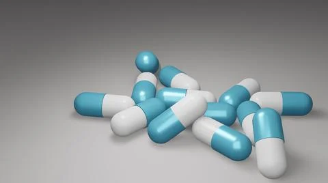 Blue &amp; white capsule Illustrazione stock