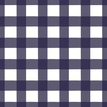 Blue white checks, Gingham, plaid seamless pattern イラスト素材