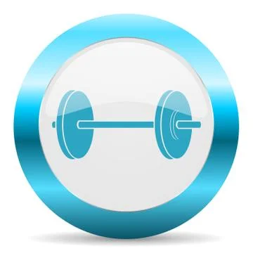 Blue white circle web glossy icon Stock Illustration