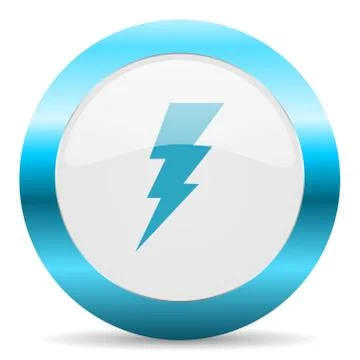 Blue white circle web glossy icon Stock Illustration