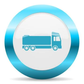 Blue white circle web glossy icon Stock Illustration