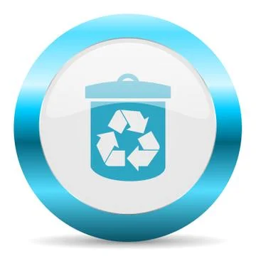 Blue white circle web glossy icon Stock Illustration